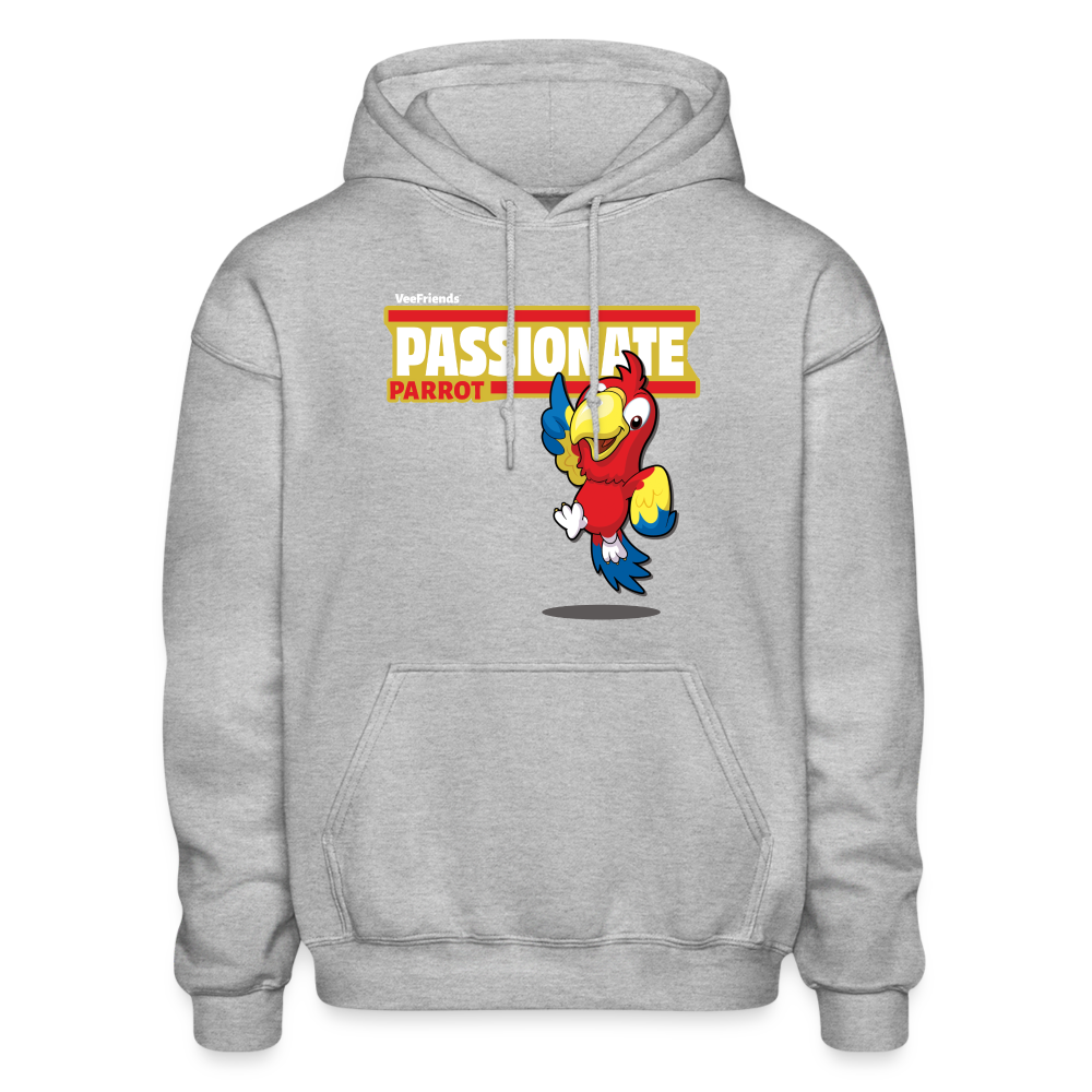 Passionate Parrot Character Comfort Adult Hoodie - heather gray