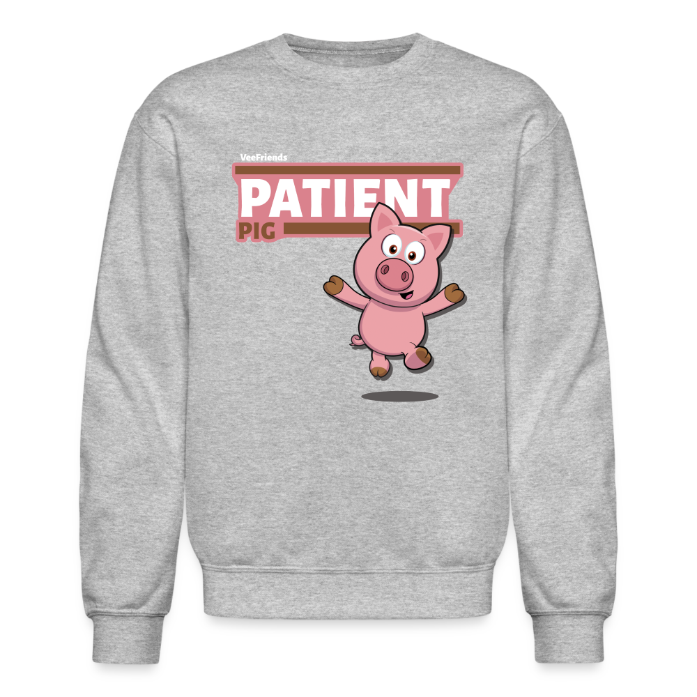 
            
                Load image into Gallery viewer, Patient Pig Character Comfort Adult Crewneck Sweatshirt - heather gray
            
        