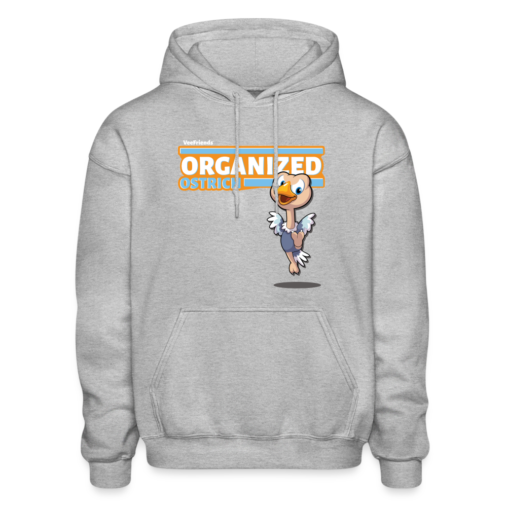 Organized Ostrich Character Comfort Adult Hoodie - heather gray