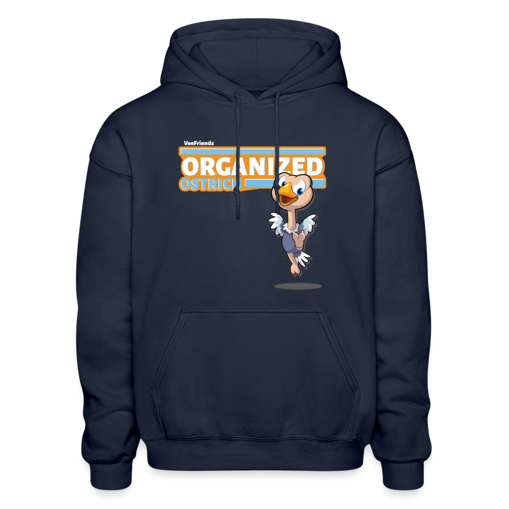 
            
                Load image into Gallery viewer, Organized Ostrich Character Comfort Adult Hoodie - navy
            
        