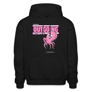 Outgoing Octopus Character Comfort Adult Hoodie - black