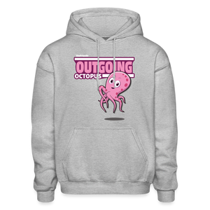 Outgoing Octopus Character Comfort Adult Hoodie - heather gray