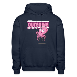 Outgoing Octopus Character Comfort Adult Hoodie - navy