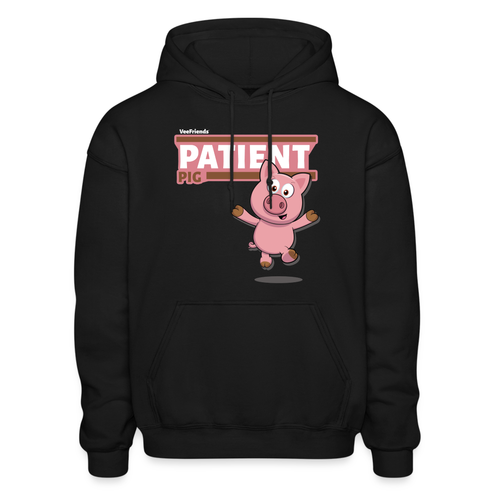 Patient Pig Character Comfort Adult Hoodie - black