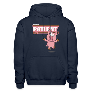 Patient Pig Character Comfort Adult Hoodie - navy