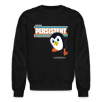 Persistent Penguin Character Comfort Adult Crewneck Sweatshirt - black