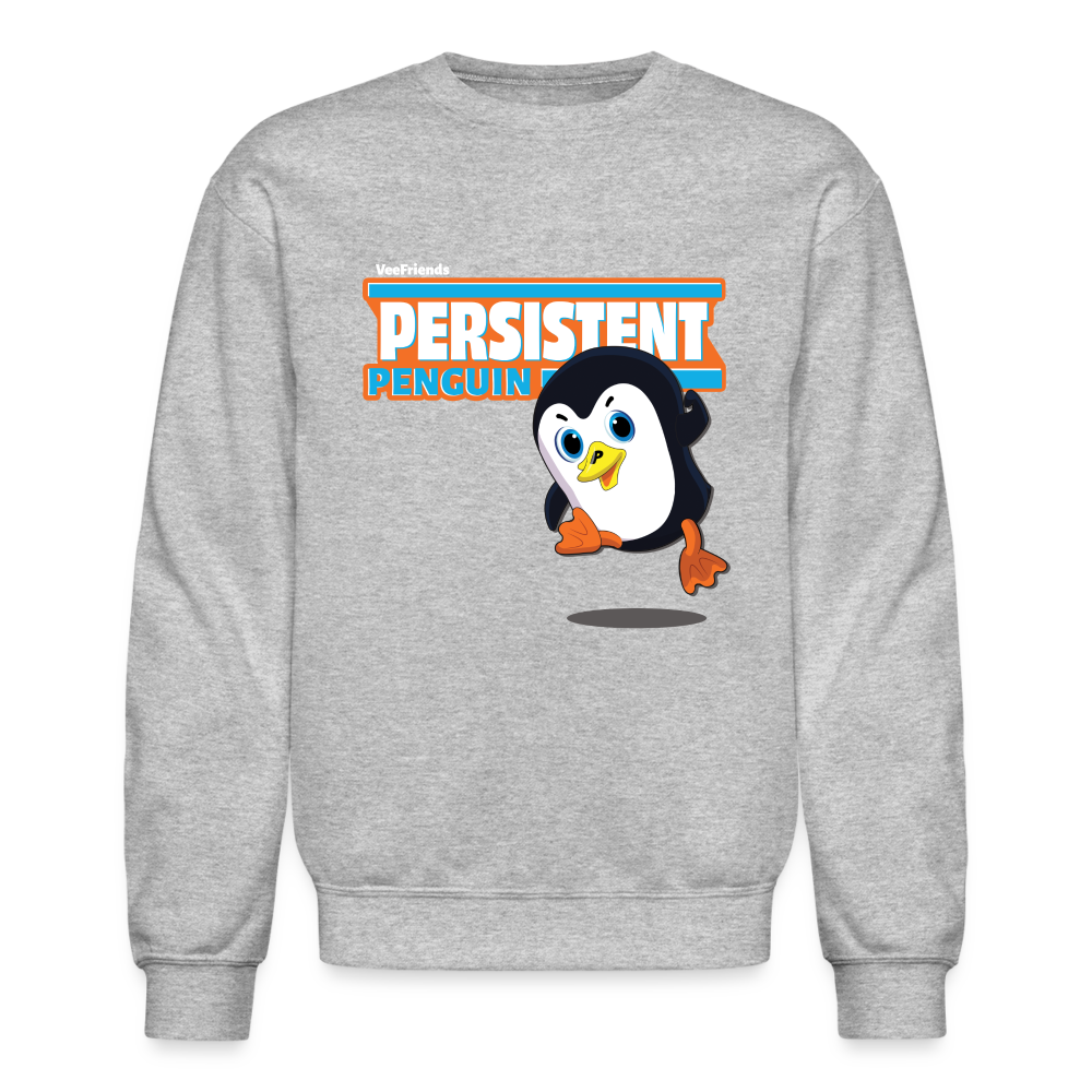 Persistent Penguin Character Comfort Adult Crewneck Sweatshirt - heather gray