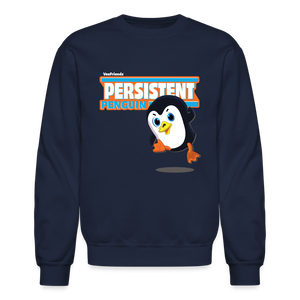 Persistent Penguin Character Comfort Adult Crewneck Sweatshirt - navy