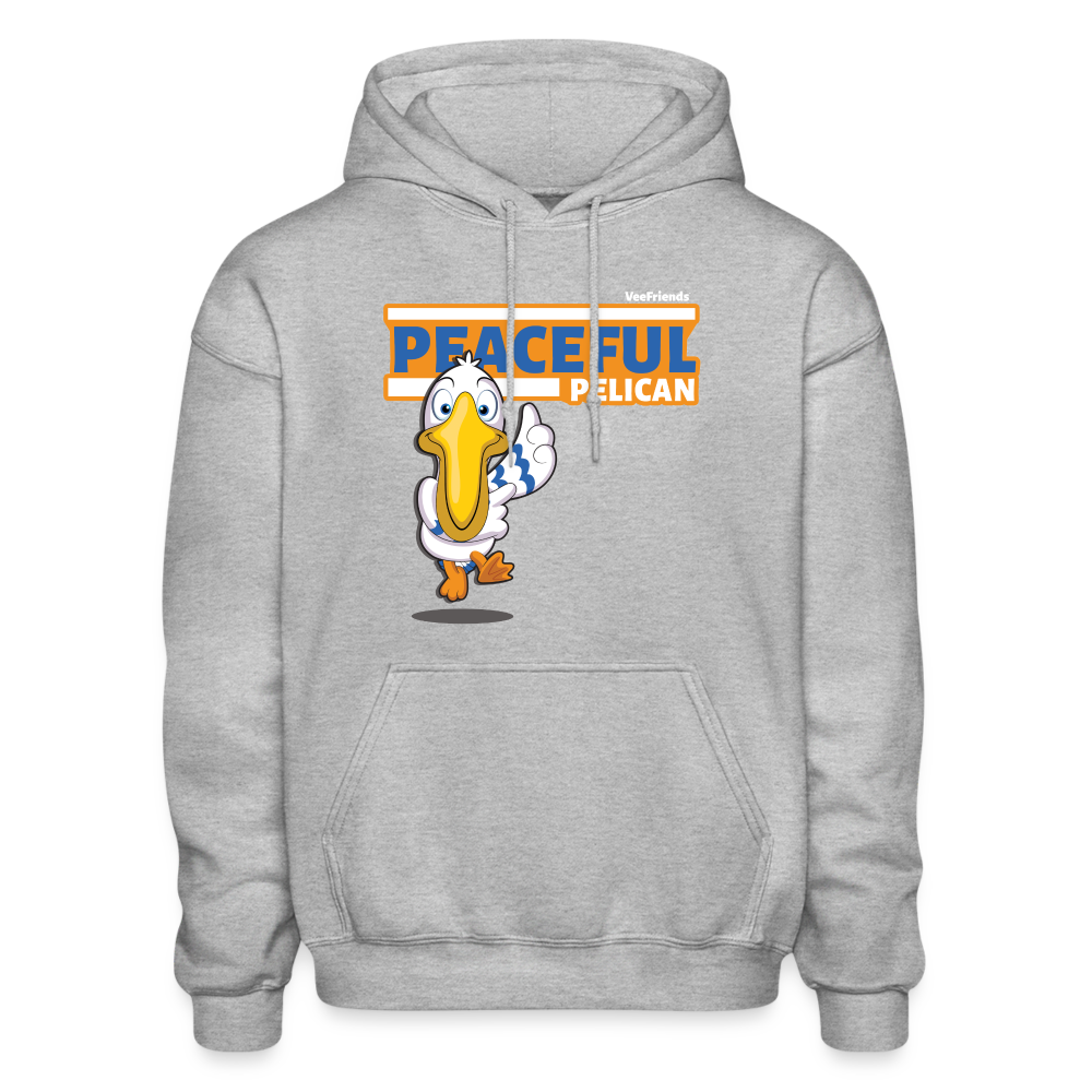 Peaceful Pelican Character Comfort Adult Hoodie - heather gray