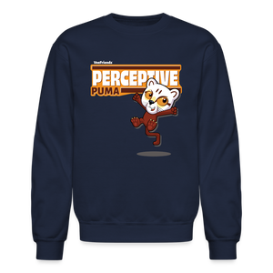 Perceptive Puma Character Comfort Adult Crewneck Sweatshirt - navy