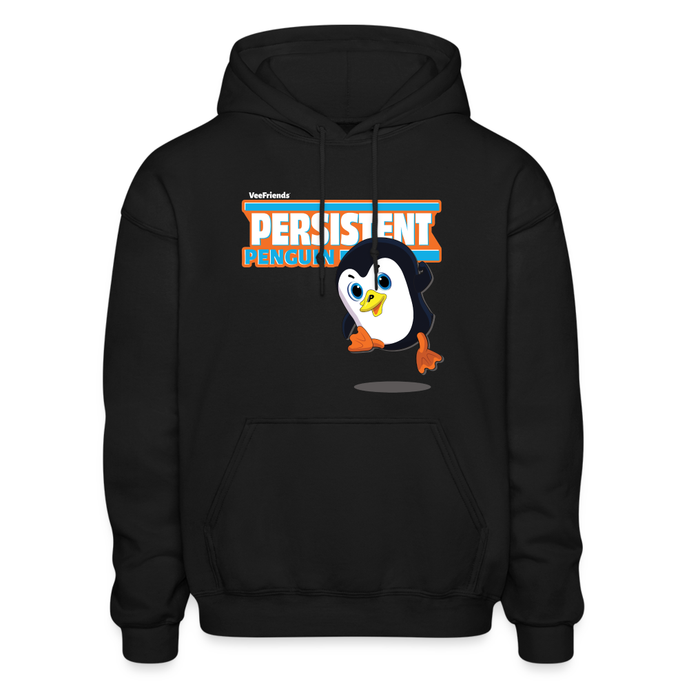 Persistent Penguin Character Comfort Adult Hoodie - black