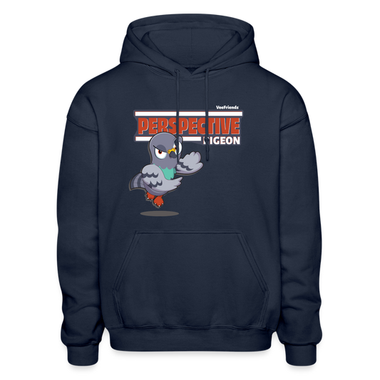 Perspective Pigeon Character Comfort Adult Hoodie - navy