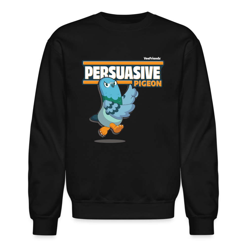 
            
                Load image into Gallery viewer, Persuasive Pigeon Character Comfort Adult Crewneck Sweatshirt - black
            
        