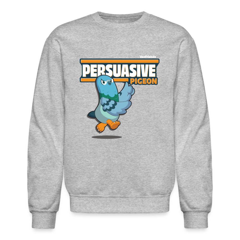 Persuasive Pigeon Character Comfort Adult Crewneck Sweatshirt - heather gray