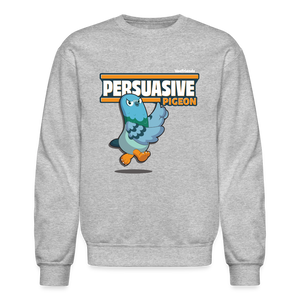 Persuasive Pigeon Character Comfort Adult Crewneck Sweatshirt - heather gray