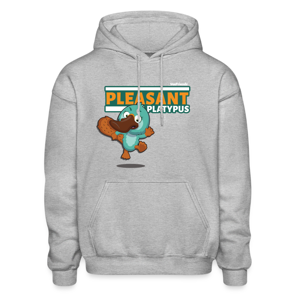 Pleasant Platypus Character Comfort Adult Hoodie - heather gray