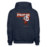 Poised Pug Character Comfort Adult Hoodie - navy