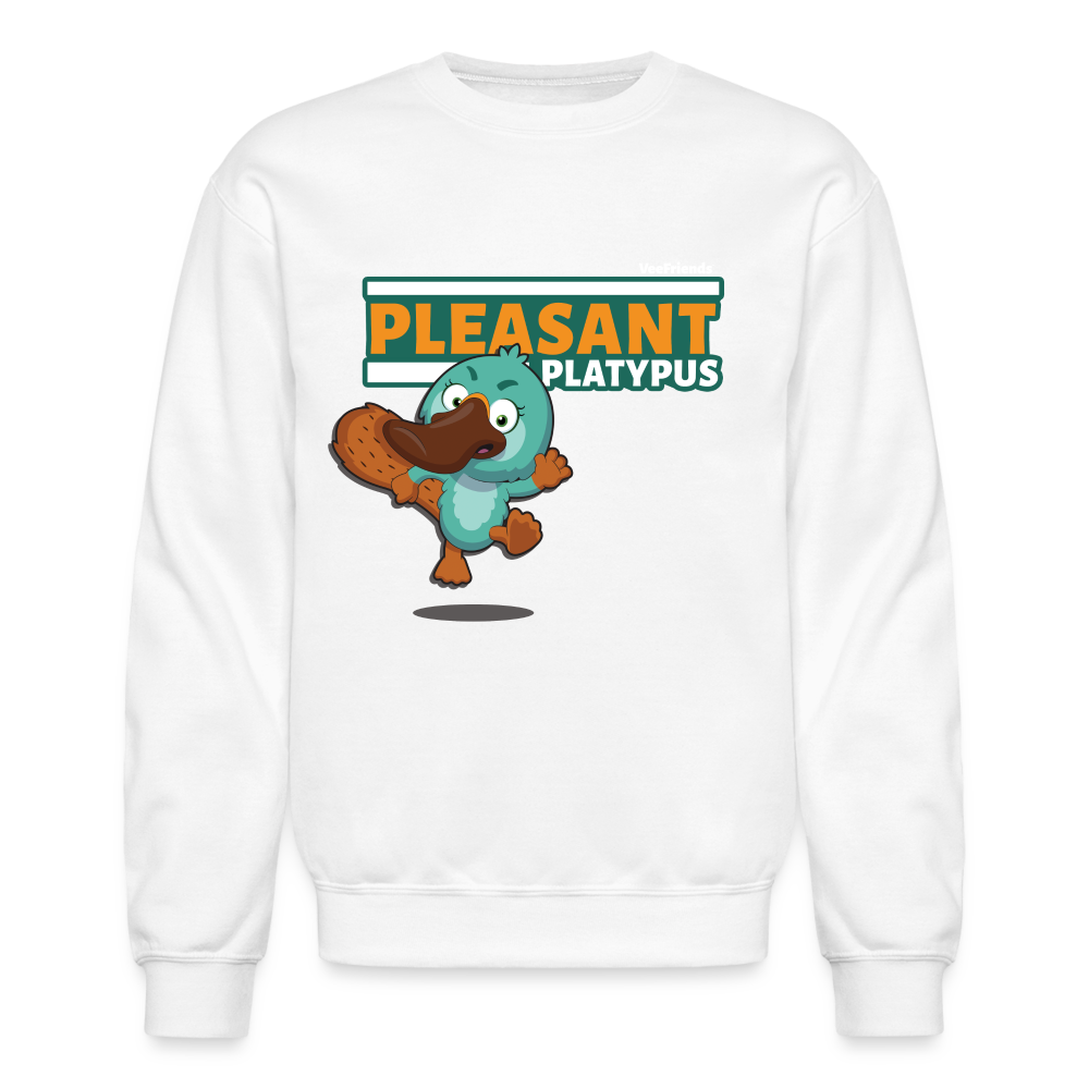 
            
                Load image into Gallery viewer, Pleasant Platypus Character Comfort Adult Crewneck Sweatshirt - white
            
        