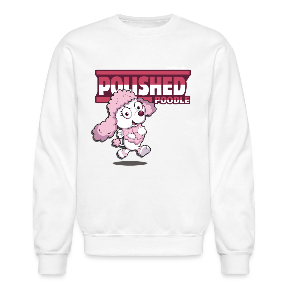 Polished Poodle Character Comfort Adult Crewneck Sweatshirt - white