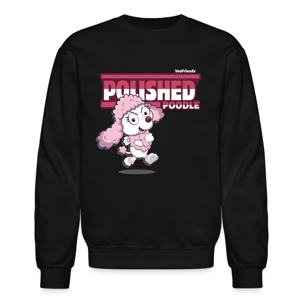 Polished Poodle Character Comfort Adult Crewneck Sweatshirt - black