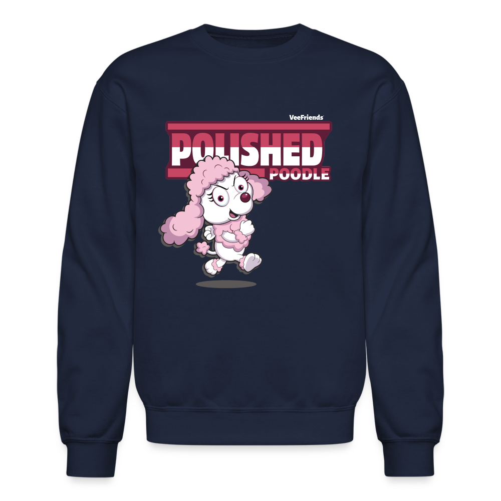 Polished Poodle Character Comfort Adult Crewneck Sweatshirt - navy