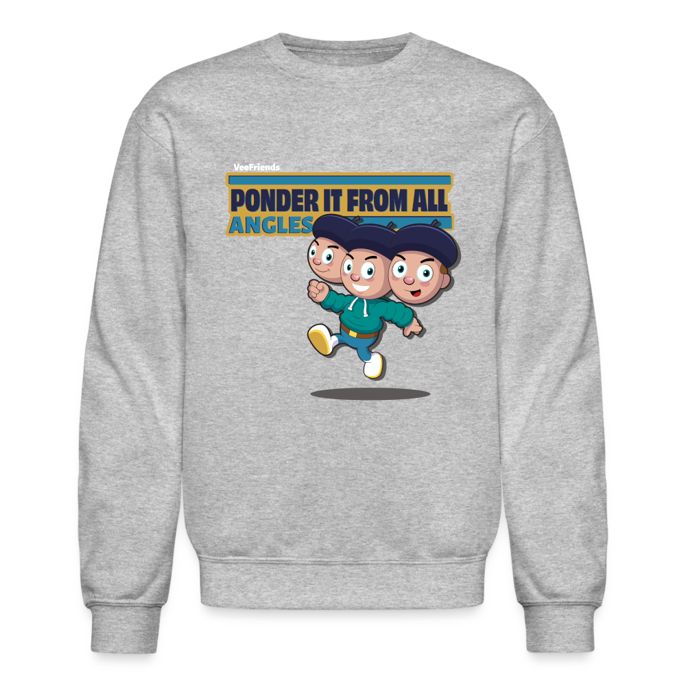 Ponder It From All Angles Character Comfort Adult Crewneck Sweatshirt - heather gray