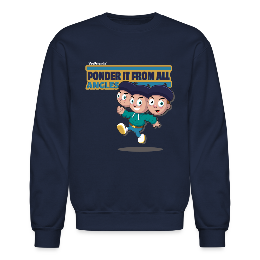 Ponder It From All Angles Character Comfort Adult Crewneck Sweatshirt - navy