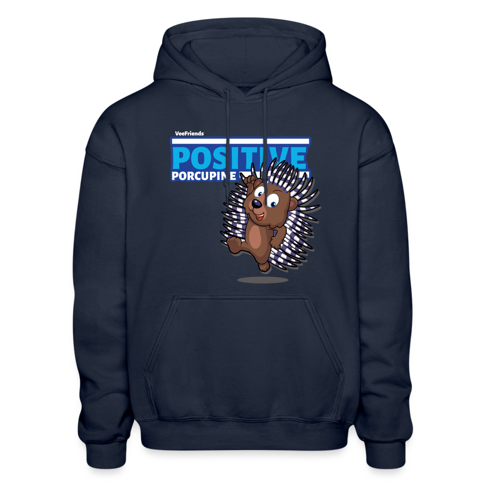 Positive Porcupine Character Comfort Adult Hoodie - navy