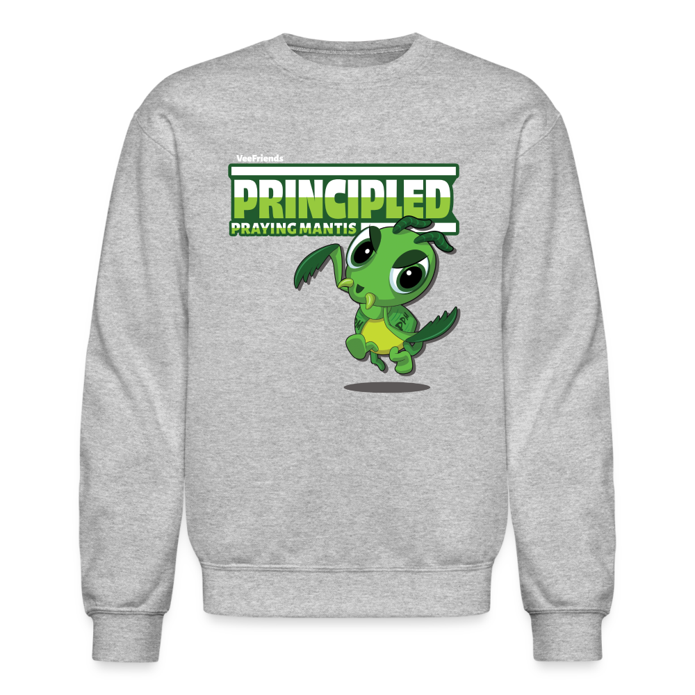 Principled Praying Mantis Character Comfort Adult Crewneck Sweatshirt - heather gray