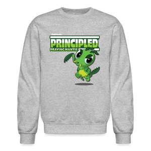 Principled Praying Mantis Character Comfort Adult Crewneck Sweatshirt - heather gray