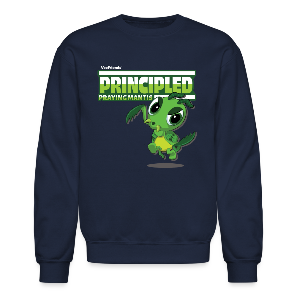 Principled Praying Mantis Character Comfort Adult Crewneck Sweatshirt - navy