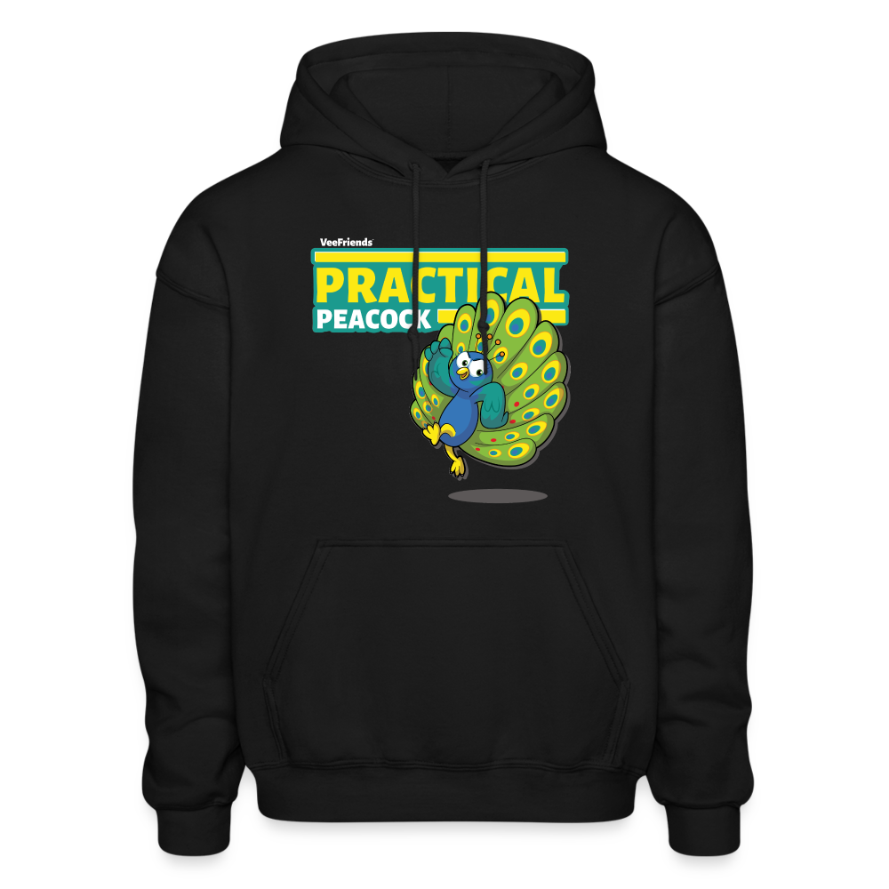 Practical Peacock Character Comfort Adult Hoodie - black