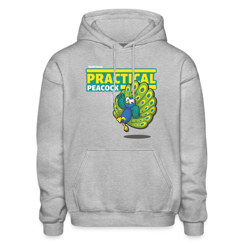 Practical Peacock Character Comfort Adult Hoodie - heather gray