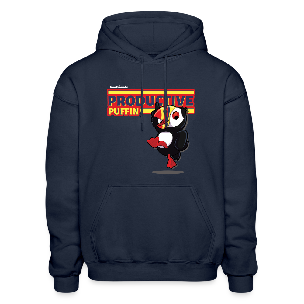 
            
                Load image into Gallery viewer, Productive Puffin Character Comfort Adult Hoodie - navy
            
        