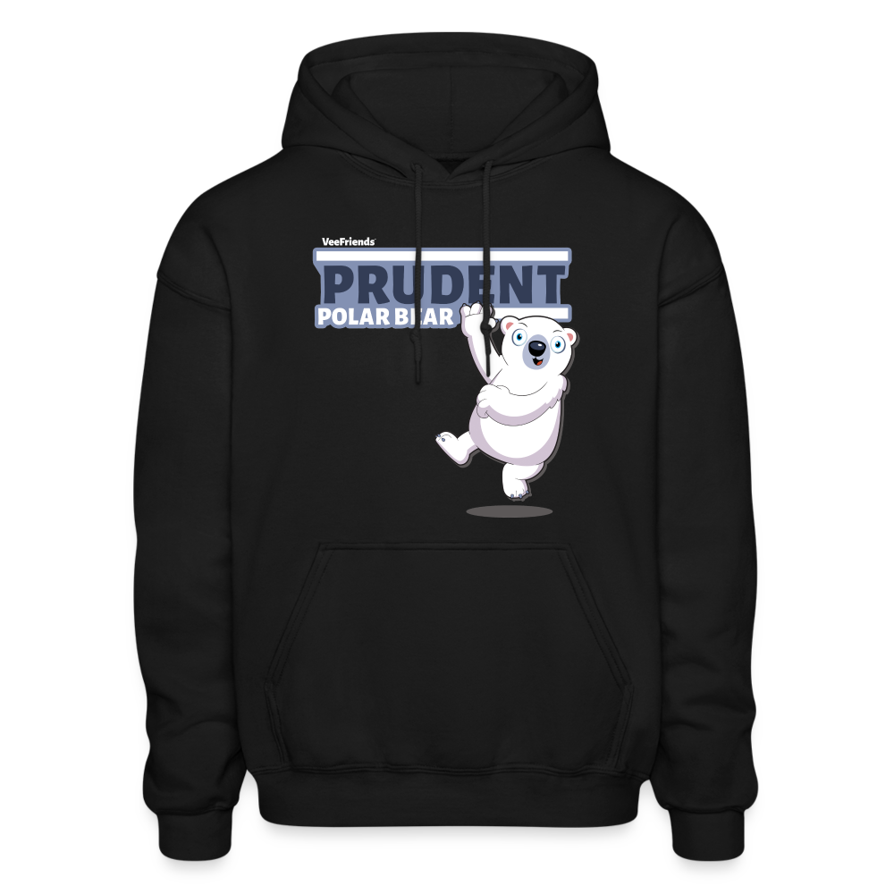 Prudent Polar Bear Character Comfort Adult Hoodie - black