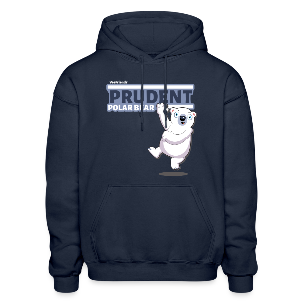 Prudent Polar Bear Character Comfort Adult Hoodie - navy