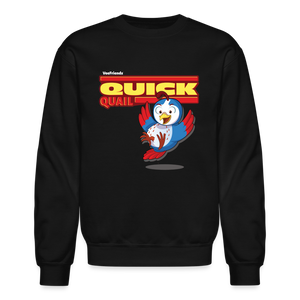 Quick Quail Character Comfort Adult Crewneck Sweatshirt - black