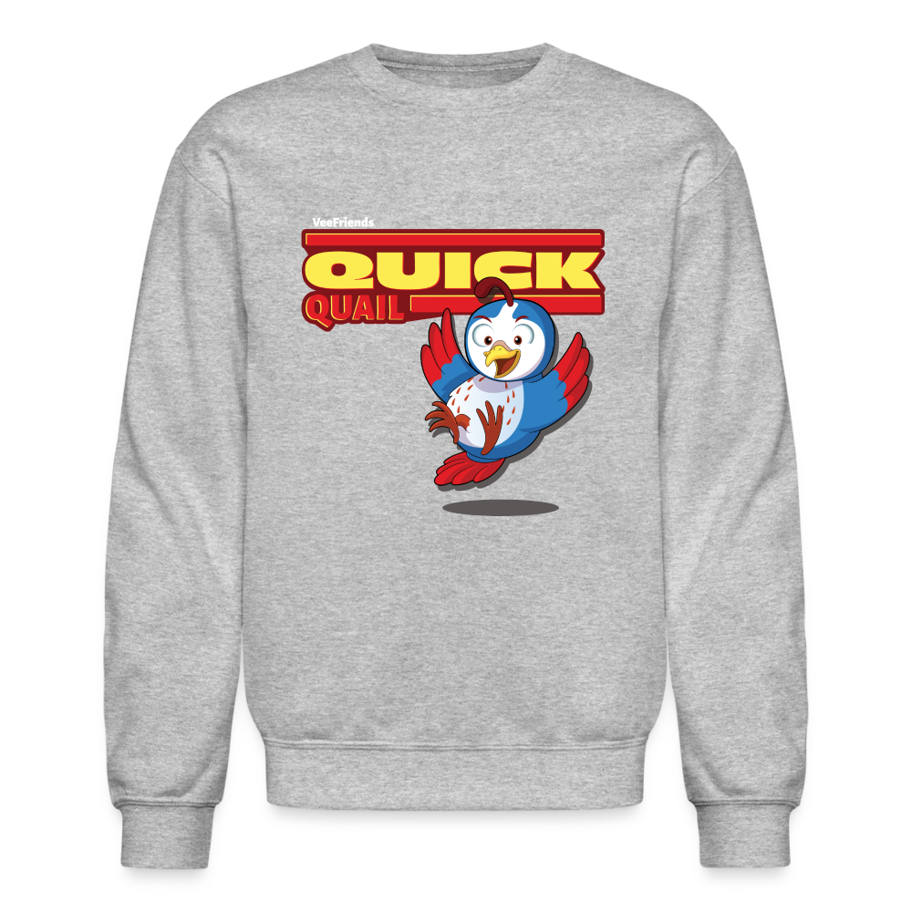 Quick Quail Character Comfort Adult Crewneck Sweatshirt - heather gray