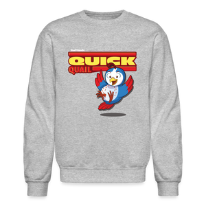 Quick Quail Character Comfort Adult Crewneck Sweatshirt - heather gray