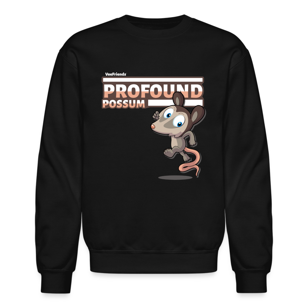 Profound Possum Character Comfort Adult Crewneck Sweatshirt - black