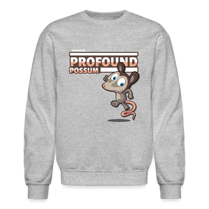 Profound Possum Character Comfort Adult Crewneck Sweatshirt - heather gray
