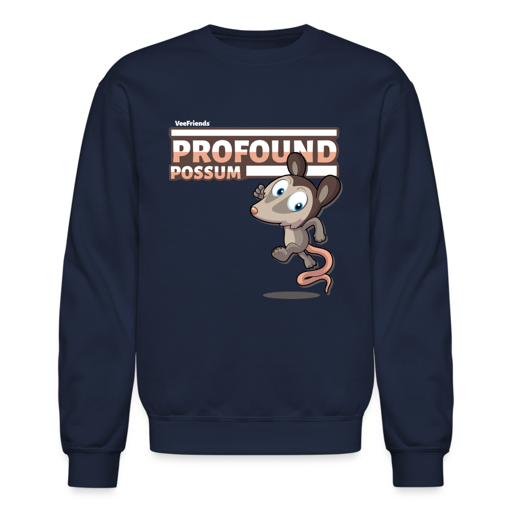 Profound Possum Character Comfort Adult Crewneck Sweatshirt - navy