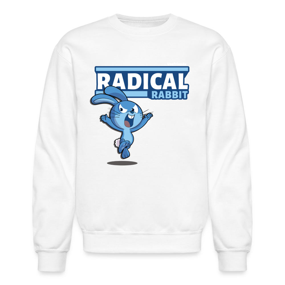 Radical Rabbit Character Comfort Adult Crewneck Sweatshirt - white
