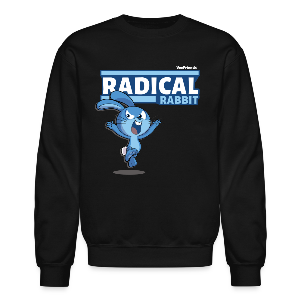 Radical Rabbit Character Comfort Adult Crewneck Sweatshirt - black