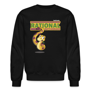 Rational Rattlesnake Character Comfort Adult Crewneck Sweatshirt - black