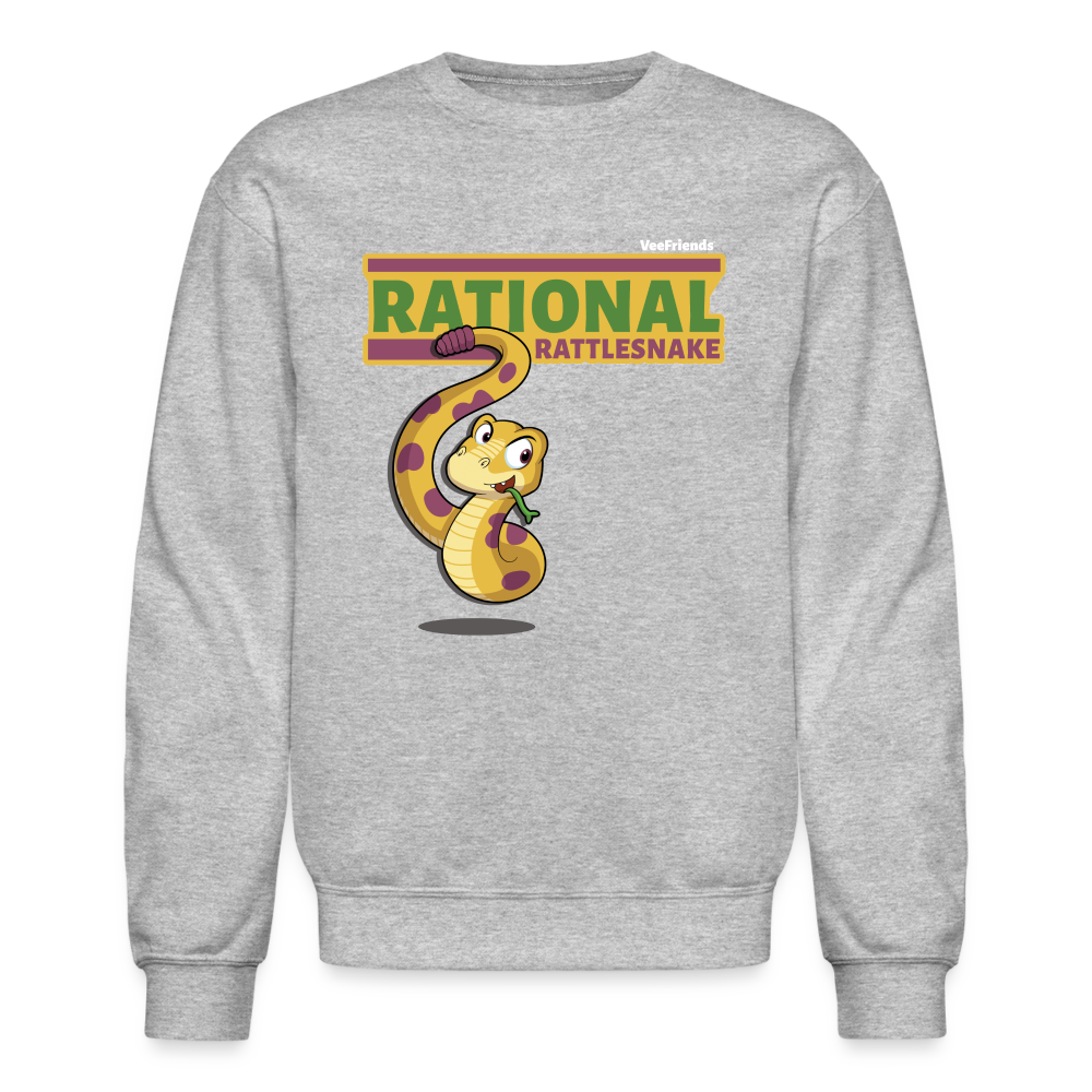 Rational Rattlesnake Character Comfort Adult Crewneck Sweatshirt - heather gray