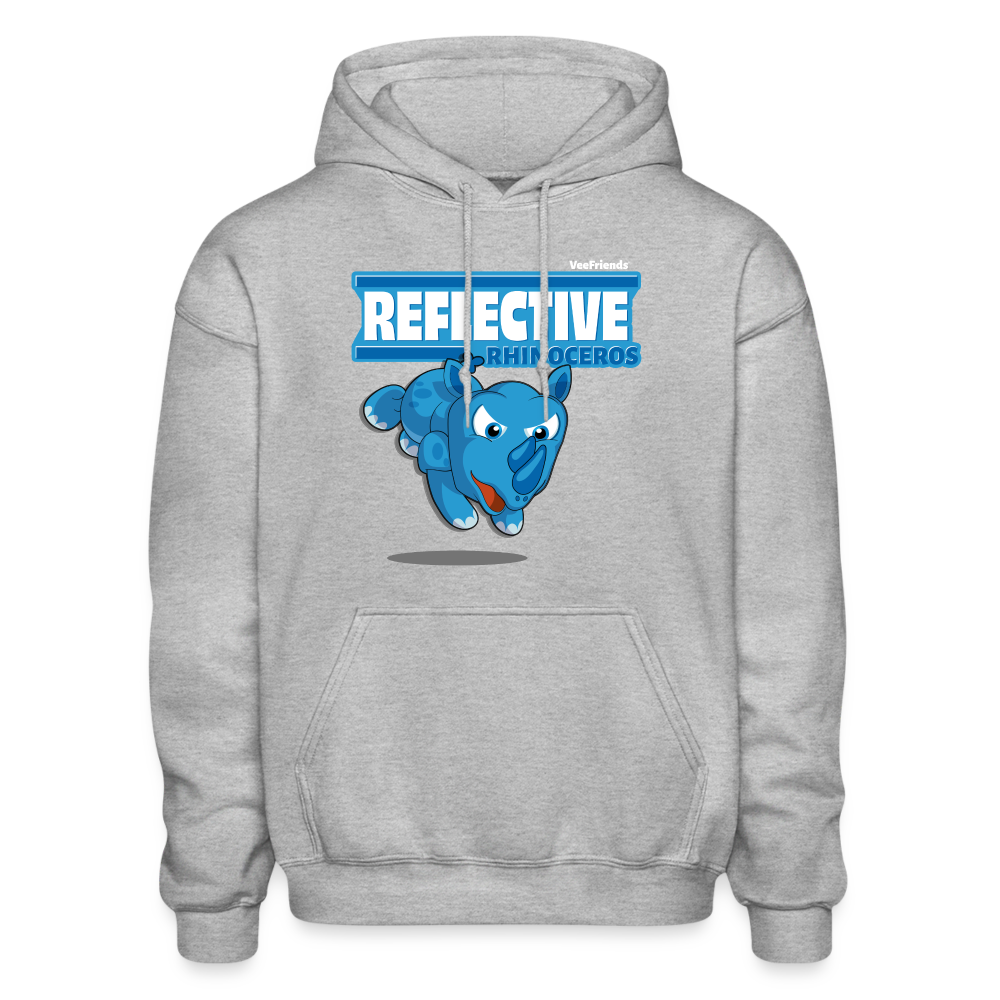 Reflective Rhinoceros Character Comfort Adult Hoodie - heather gray