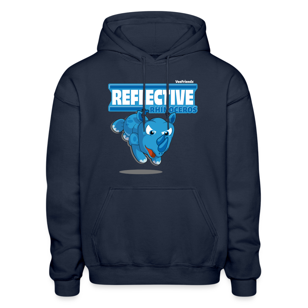 Reflective Rhinoceros Character Comfort Adult Hoodie - navy