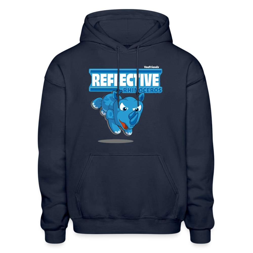 
            
                Load image into Gallery viewer, Reflective Rhinoceros Character Comfort Adult Hoodie - navy
            
        