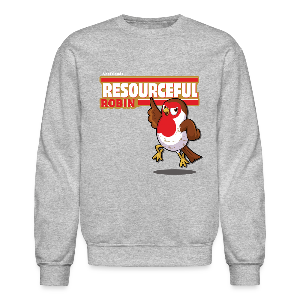 Resourceful Robin Character Comfort Adult Crewneck Sweatshirt - heather gray